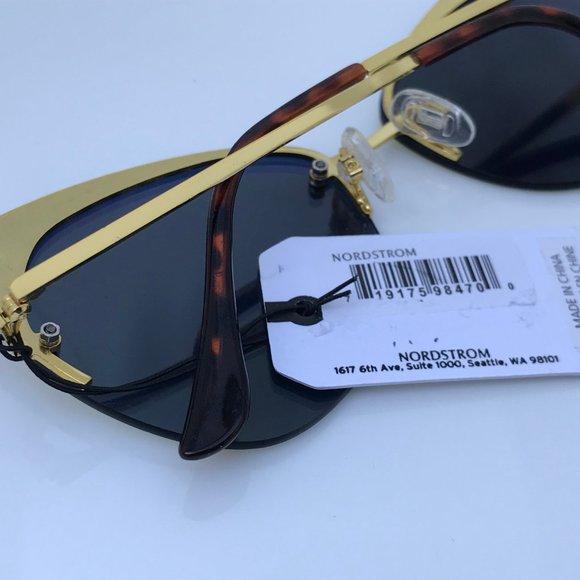 Leith Sunglasses Women Sunglasses Gold Plated Cat - Picture 3 of 14